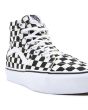 Zapatillas Vans Altas Checkerboard SK8-HI Tapered Negras con banda lateral blanca sidestripe