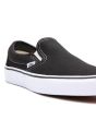 Zapatillas de lona Vans Classic Slip on negras con suela blanca etiqueta