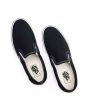 Zapatillas de lona Vans Classic Slip on negras con suela blanca superior