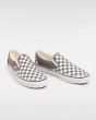 Zapatillas sin cordones Vans Classic Slip-On Color Theory Checkerboard Grises y Blancas frontal