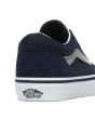 Zapatillas Vans Old Skool en color azul y con banda lateral gris para niño 4-8 años posterior 
