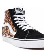 Zapatillas de caña alta Vans SK8-Hi en color negro y blanco con estampado de leopardo cordones