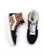 Zapatillas de caña alta Vans SK8-Hi en color negro y blanco con estampado de leopardo superior