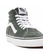 Zapatillas de caña alta Vans Sk8-Hi verdes con banda la lateral sidestripe blanca cordones