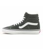 Zapatillas de caña alta Vans Sk8-Hi verdes con banda la lateral sidestripe blanca izquierda