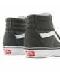 Zapatillas de caña alta Vans Sk8-Hi verdes con banda la lateral sidestripe blanca posterior