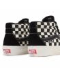 Zapatillas de Skate Vans Grosso Mid negras con estampado checkerboard para hombre posterior