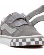 Zapatillas Vans TD Old Skool Reflective Sidestripe grises con velcro para bebé 1 a 4 años cierre
