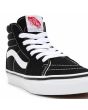 Zapatillas de caña alta Vans UY Sk8-Hi Junior negras con banda lateral blanca para niños de 4 a 8 años cordones