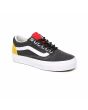 Zapatillas Vans UY Old Skool Coastal en color negro grisáceo y amarillo con banda lateral blanca para niño de 4 a 8 años frontal 