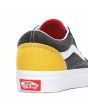 Zapatillas Vans UY Old Skool Coastal en color negro grisáceo y amarillo con banda lateral blanca para niño de 4 a 8 años posterior