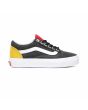 Zapatillas Vans UY Old Skool Coastal en color negro grisáceo y amarillo con banda lateral blanca para niño de 4 a 8 años