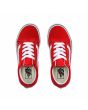 Zapatillas Vans Old Skool Junior rojas con banda lateral sidestripe blanca para niños de 4 a 8 años superior