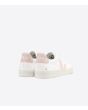 Zapatillas Ecológicas Veja Campo Chromefree White Petale Blancas con detalles en rosa para mujer posterior