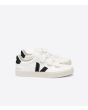 Zapatillas ecológicas Veja Recife Chromefree Leather blancas con detalles en negro y cierre de velcro Unisex