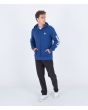 Hombre con Sudadera polar de capucha y cremallera Icon Boxed Azul frontal