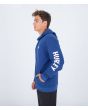 Hombre con Sudadera polar de capucha y cremallera Icon Boxed Azul serigrafía manga