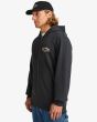 Hombre con sudadera de capucha tipo chaqueta Billabong Foundation Negra lateral