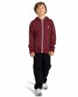 Niño con Sudadera de capucha y cremallera Element Cornell Classic Boy Granate frontal