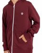 Niño con Sudadera de capucha y cremallera Element Cornell Classic Boy Granate logo bordado