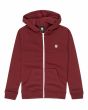 Sudadera con capucha y cremallera Element Cornell Classic Boy Granate para niños de 8 a 16 años