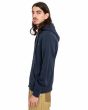 Hombre con Sudadera de capucha y cremallera Element Cornell Classic Azul Marino lateral