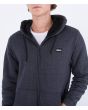 Hombre con Sudadera polar con capucha y cremallera Hurley Fastlane Burrito Gris Zip