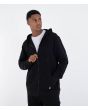 Hombre con sudadera de capucha y cremallera Hurley Nazaré Negra frontal