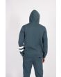Hombre con sudadera de capucha y cremallera Hurley Oceancare One and Only azul posterior