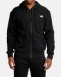 Hombre con chaqueta técnica de capucha y cremallera Rvca Tech negra