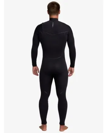 Hombre con traje de surf con cremallera en el pecho Quiksilver Marathon Sessions 5/4/3mm Negro