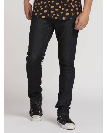 Hombre con Pantalón Vaquero Volcom 2X4 Denim Rinse azul marino