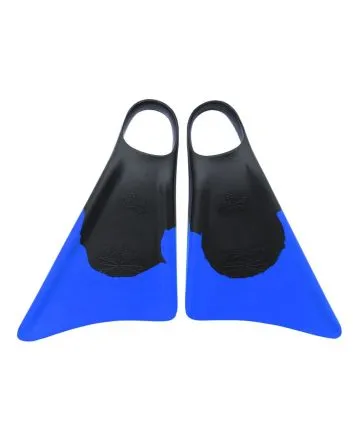 Aletas de bodyboard Churchill Makapuu Swimfins negras y azules