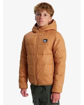 Niño con anorak aislante Quiksilver Scaly Reversible Marrón almendra