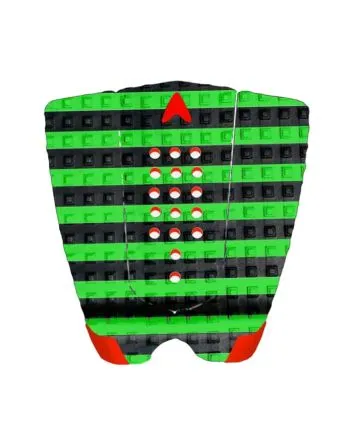 Grip para tabla de surf Astrodeck Danny Fuller Built-In Arch Negro-Verde 3 piezas