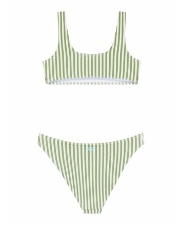 Bikini bralette Bico Active verde a rayas para niña 6-16 años