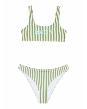 Bikini bralette Bico Active verde a rayas para niña 6-16 años
