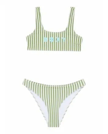 Bikini bralette Bico Active verde a rayas para niña 6-16 años