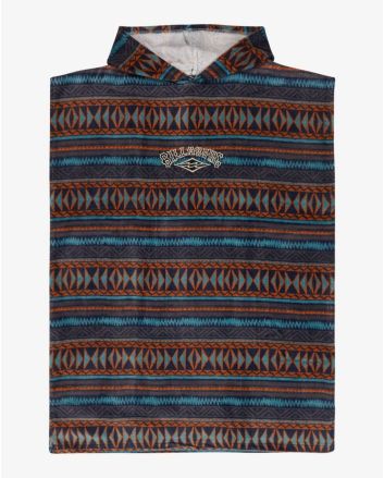 Billabong, poncho surf Boys Hooded Towel Charcoal Grey para niño 8-16 años