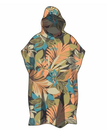 Billabong, poncho surf Womens Hooded Towel Black Pebble para mujer