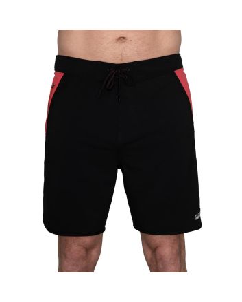 Hombre con bañador Boardshort Florence Marine X Block 17.5" negro y rojo