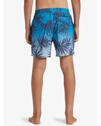 Niño con bañador Quiksilver Everyday Mix Volley 14'' Azul con estampado tropical
