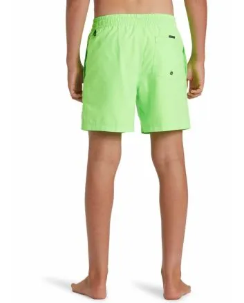 Niño con bañador Quiksilver Everyday Solid Volley 14'' Verde Lima