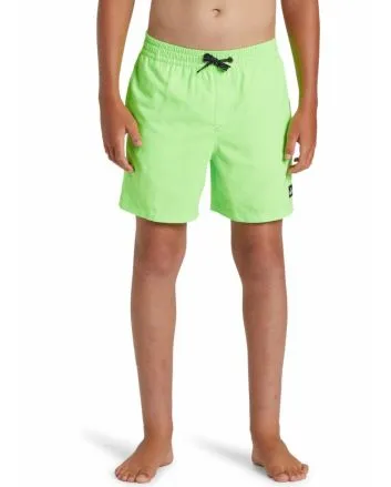 Niño con bañador Quiksilver Everyday Solid Volley 14'' Verde Lima