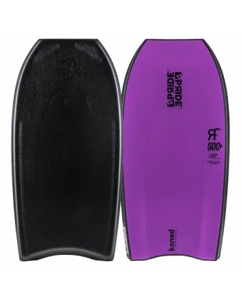 Tabla de Bodyboard Pride Koned PP Radial Flex SDC Plus Varial color negro y púrpura