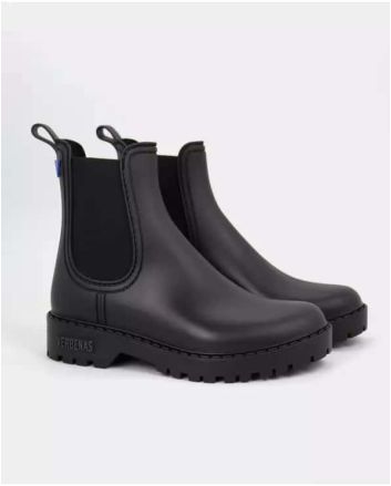 Botín de agua Verbenas Gaudi Mate en negro para mujer