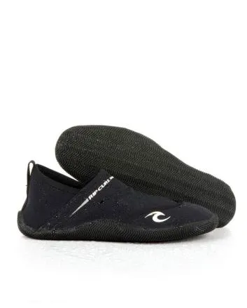 Botas de surf Rip Curl Junior Reefwalker negras para niño 
