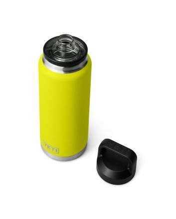 Botella térmica Yeti Rambler 36oz con tapón Chug Cap color Firefly Yellow