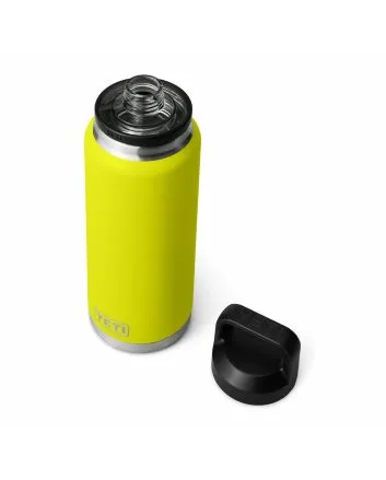 Botella térmica Yeti Rambler 36oz con tapón Chug Cap color Firefly Yellow