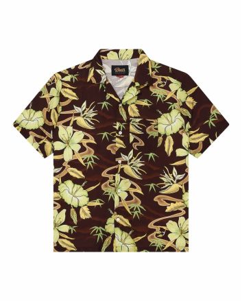 Camisa de manga corta Deus Ex Machina Broadus Shirt Marrón para hombre